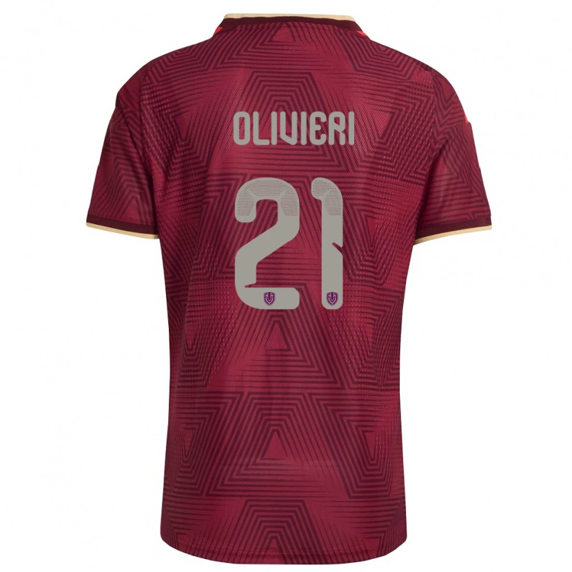 Danxen Barn Venezuela Bárbara Olivieri #21 Burgund Guld Gul Hemmatröja Matchtröjor 26-28 Tröjor T-Tröja
