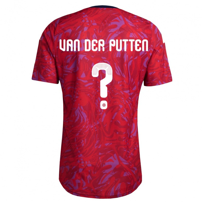 Danxen Barn Costa Rica Santiago Van Der Putten #0 Röd Lila Marin Hemmatröja Matchtröjor 26-28 Tröjor T-Tröja