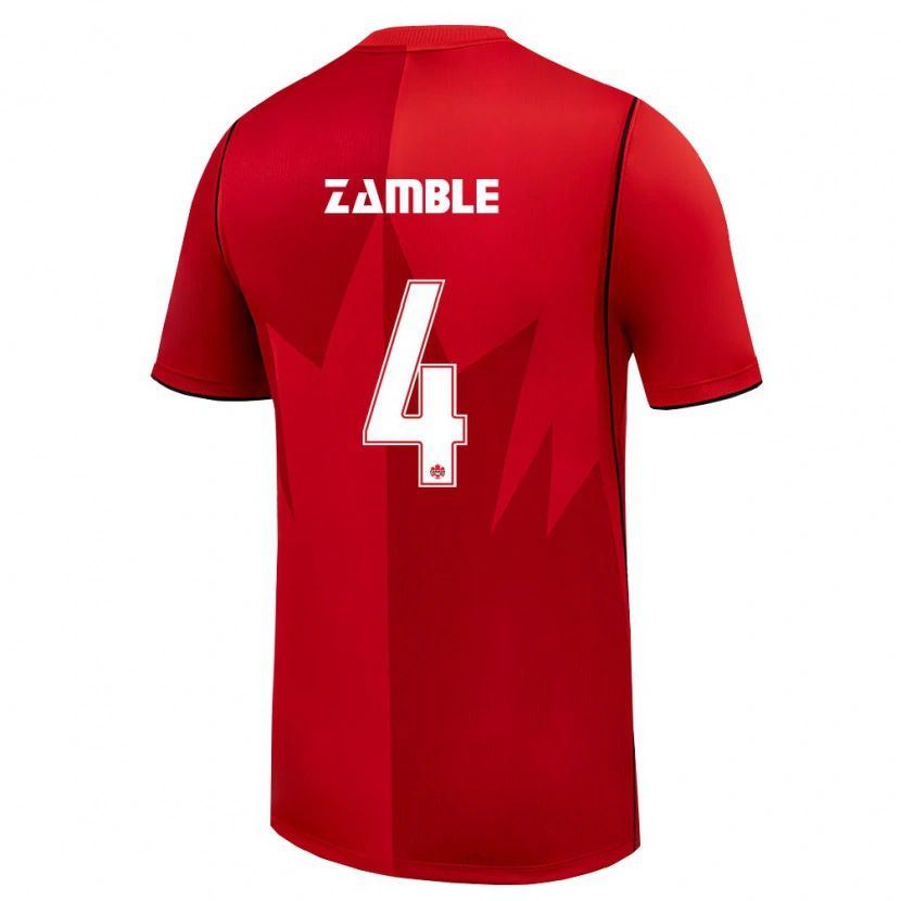 Danxen Barn Kanada Ulrich Zamble #4 Röd Vit Hemmatröja Matchtröjor 26-28 Tröjor T-Tröja