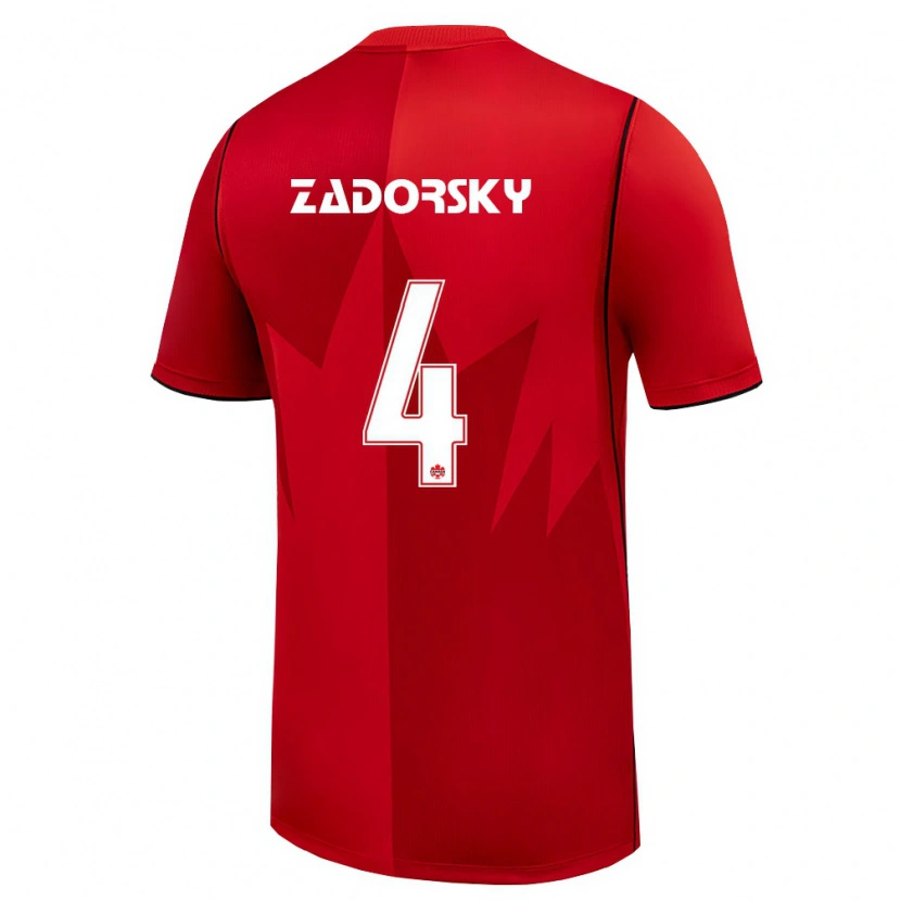 Danxen Barn Kanada Shelina Zadorsky #4 Röd Vit Hemmatröja Matchtröjor 26-28 Tröjor T-Tröja