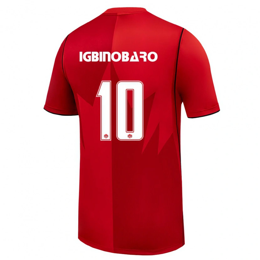 Danxen Barn Kanada Philip Igbinobaro #10 Röd Vit Hemmatröja Matchtröjor 26-28 Tröjor T-Tröja