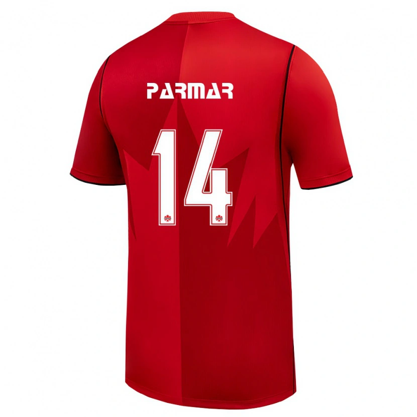 Danxen Barn Kanada Aryan Parmar #14 Röd Vit Hemmatröja Matchtröjor 26-28 Tröjor T-Tröja