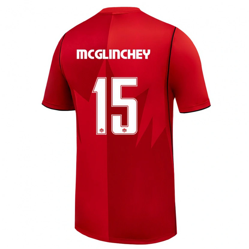 Danxen Barn Kanada James Mcglinchey #15 Röd Vit Hemmatröja Matchtröjor 26-28 Tröjor T-Tröja