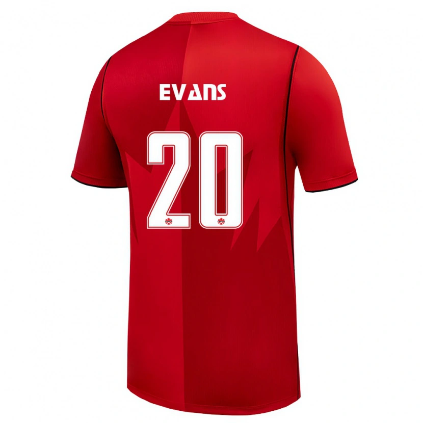Danxen Barn Kanada Aidan Evans #20 Röd Vit Hemmatröja Matchtröjor 26-28 Tröjor T-Tröja