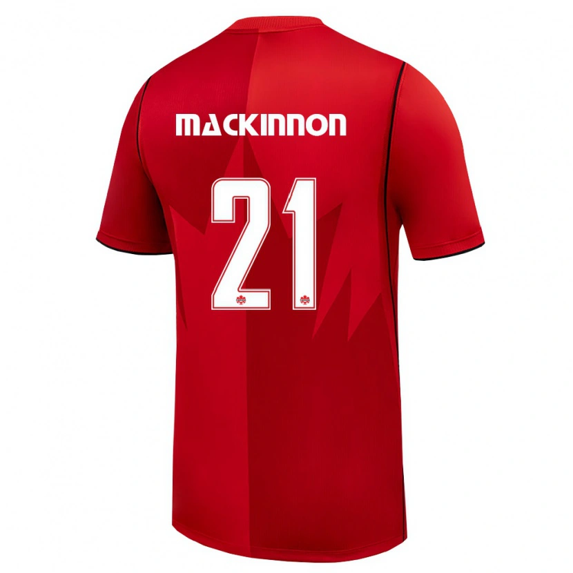 Danxen Barn Kanada Benjamín Mackinnon #21 Röd Vit Hemmatröja Matchtröjor 26-28 Tröjor T-Tröja
