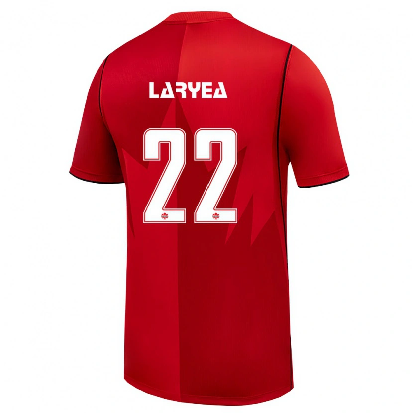 Danxen Barn Kanada Richie Laryea #22 Röd Vit Hemmatröja Matchtröjor 26-28 Tröjor T-Tröja