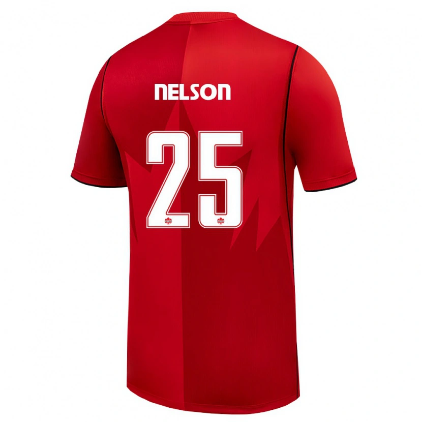 Danxen Barn Kanada Jayden Nelson #25 Röd Vit Hemmatröja Matchtröjor 26-28 Tröjor T-Tröja