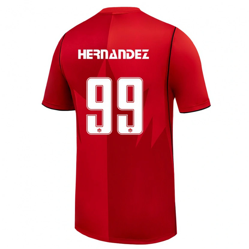Danxen Barn Kanada Jeneva Hernandez Gray #99 Röd Vit Hemmatröja Matchtröjor 26-28 Tröjor T-Tröja