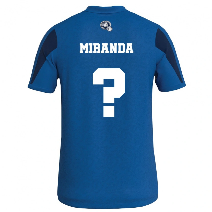 Danxen Barn El Salvador Uriel Miranda #0 Blå Marin Hemmatröja Matchtröjor 26-28 Tröjor T-Tröja