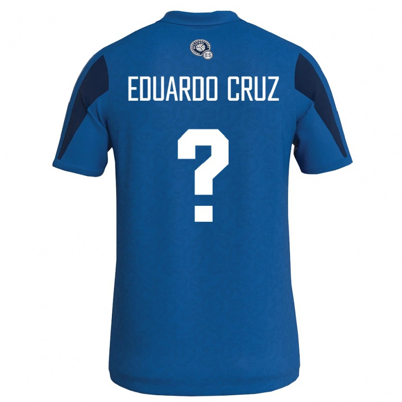Danxen Barn El Salvador Eduardo Cruz #0 Blå Marin Hemmatröja Matchtröjor 26-28 Tröjor T-Tröja