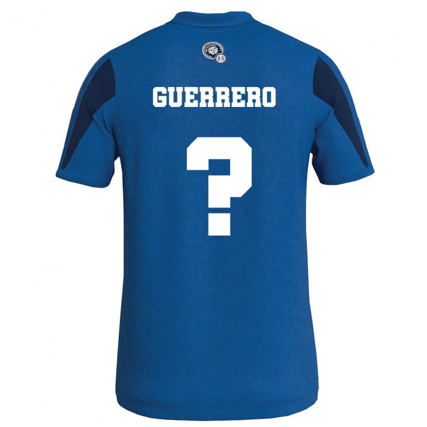 Danxen Barn El Salvador Alexander Guerrero #0 Blå Marin Hemmatröja Matchtröjor 26-28 Tröjor T-Tröja