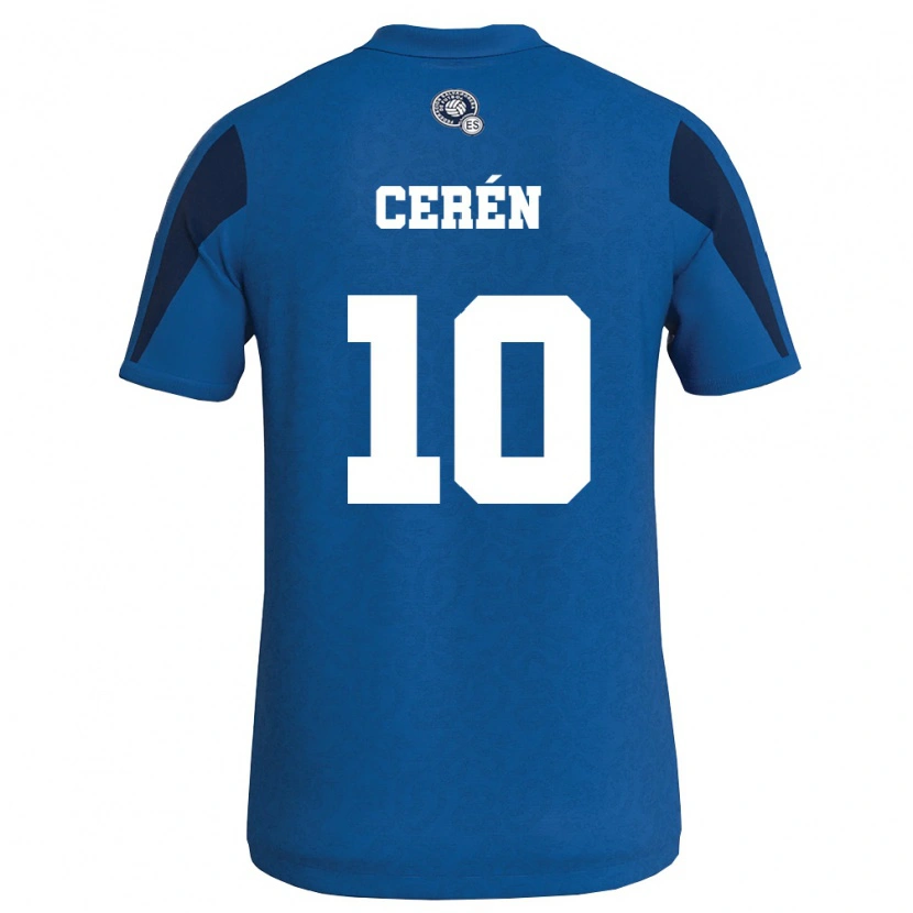 Danxen Barn El Salvador Brenda Cerén #10 Blå Marin Hemmatröja Matchtröjor 26-28 Tröjor T-Tröja