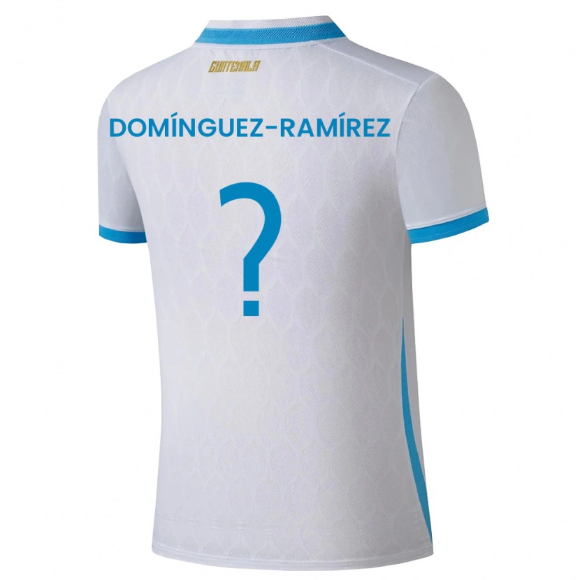 Danxen Barn Gwatemala Marco Domínguez-Ramírez #0 Vit Himmelblå Guld Hemmatröja Matchtröjor 26-28 Tröjor T-Tröja