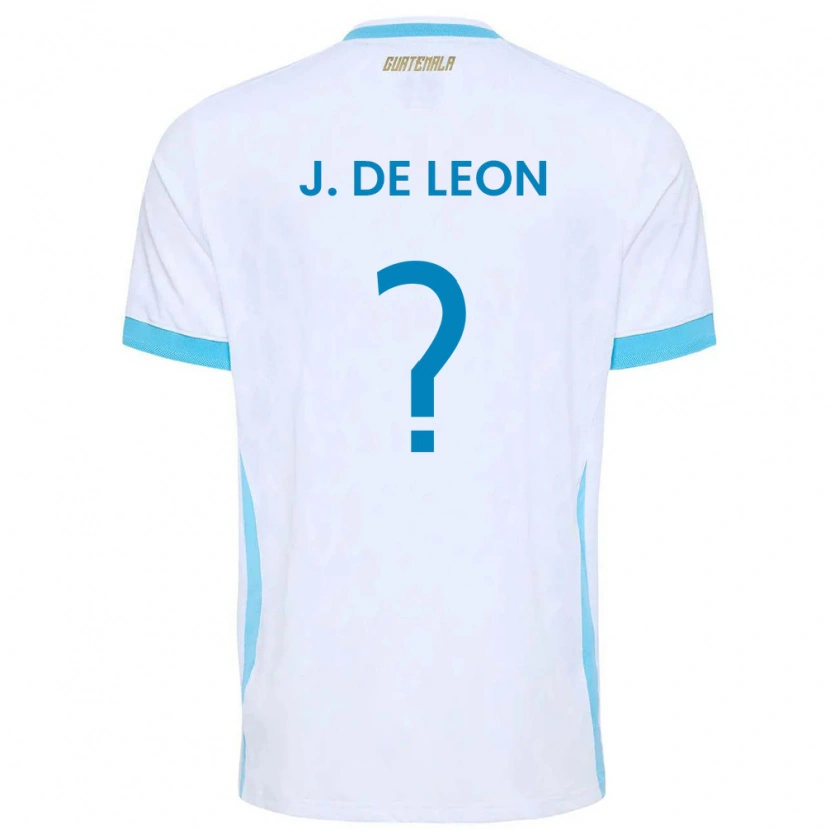 Danxen Barn Gwatemala Jose De Leon #0 Vit Himmelblå Guld Hemmatröja Matchtröjor 26-28 Tröjor T-Tröja