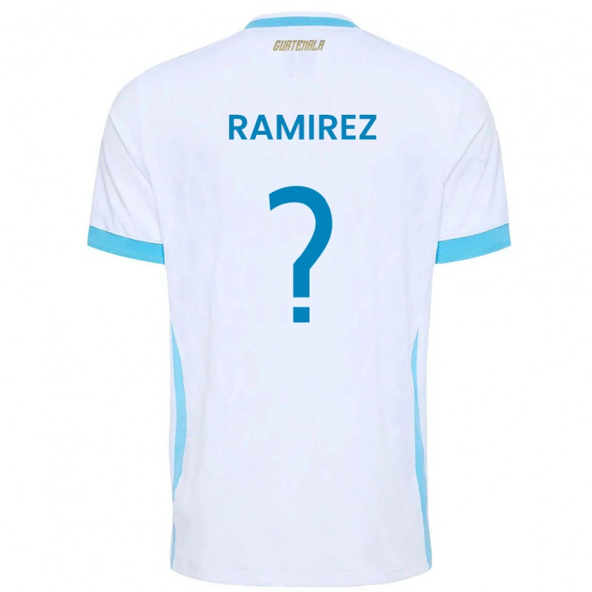 Danxen Barn Gwatemala Nelson Ramirez #0 Vit Himmelblå Guld Hemmatröja Matchtröjor 26-28 Tröjor T-Tröja