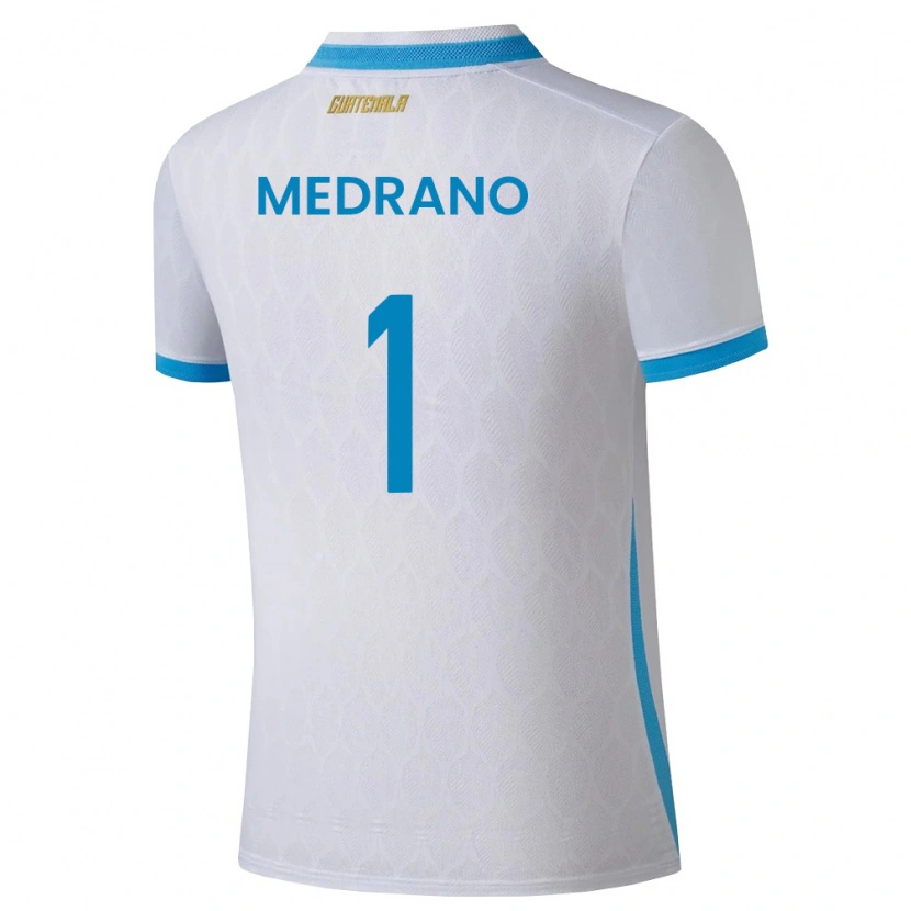 Danxen Barn Gwatemala Alvaro Medrano #1 Vit Himmelblå Guld Hemmatröja Matchtröjor 26-28 Tröjor T-Tröja