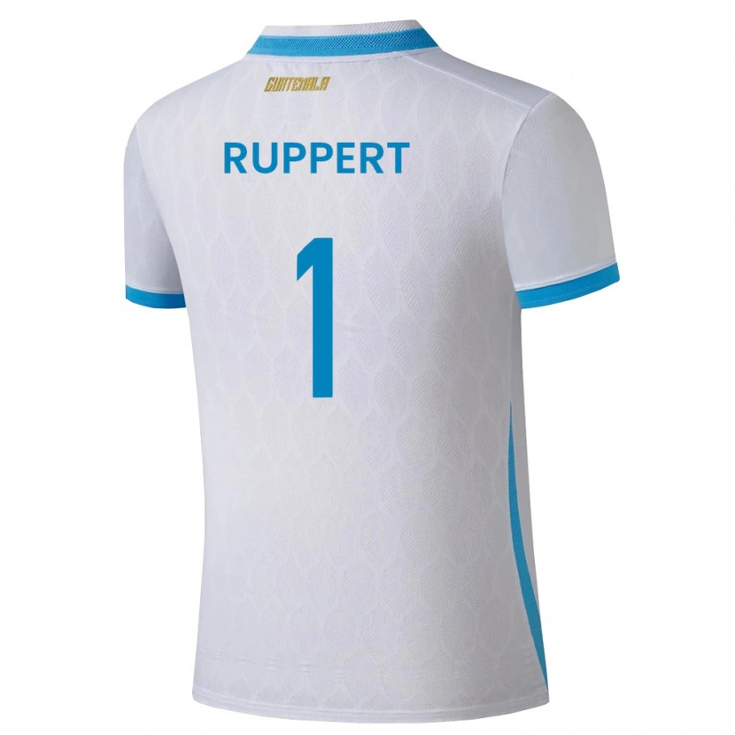 Danxen Barn Gwatemala Ethan Ruppert #1 Vit Himmelblå Guld Hemmatröja Matchtröjor 26-28 Tröjor T-Tröja