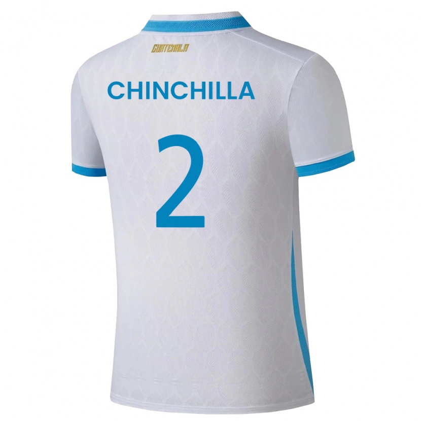 Danxen Barn Gwatemala Nicolás Chinchilla #2 Vit Himmelblå Guld Hemmatröja Matchtröjor 26-28 Tröjor T-Tröja