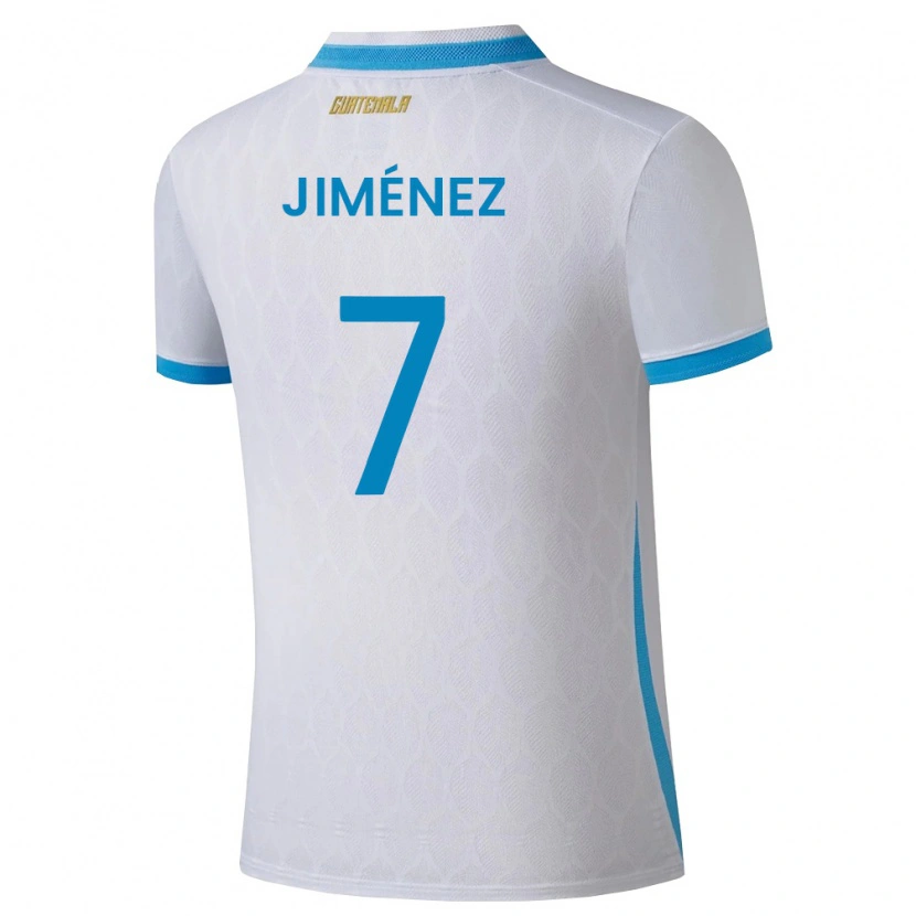 Danxen Barn Gwatemala Cristian Jiménez #7 Vit Himmelblå Guld Hemmatröja Matchtröjor 26-28 Tröjor T-Tröja