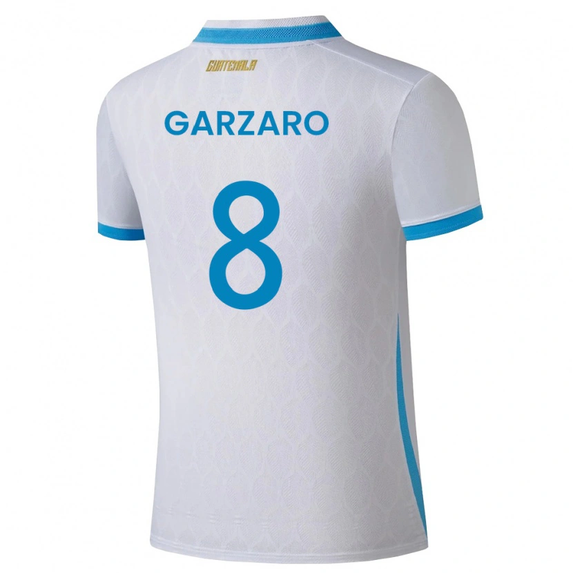 Danxen Barn Gwatemala Santiago Garzaro #8 Vit Himmelblå Guld Hemmatröja Matchtröjor 26-28 Tröjor T-Tröja