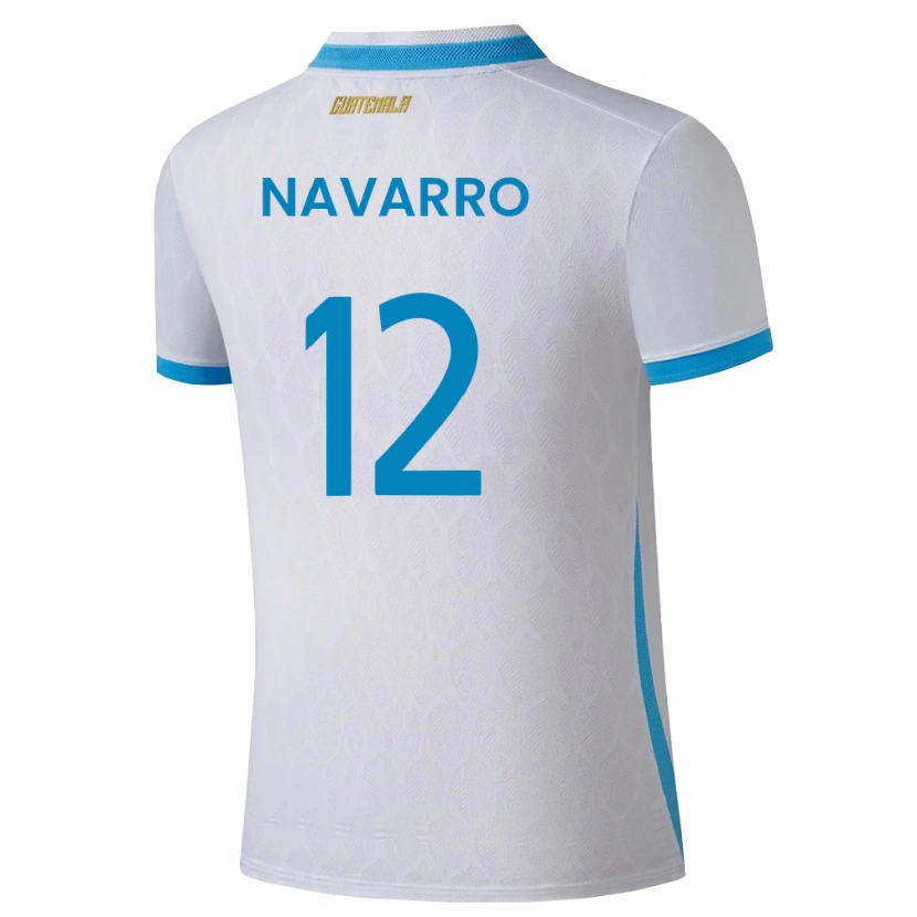 Danxen Barn Gwatemala Kenderson Navarro #12 Vit Himmelblå Guld Hemmatröja Matchtröjor 26-28 Tröjor T-Tröja
