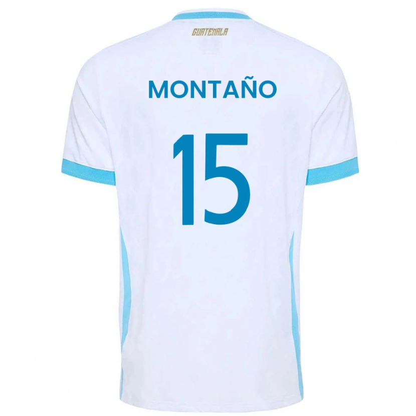 Danxen Barn Gwatemala Figo Montaño #15 Vit Himmelblå Guld Hemmatröja Matchtröjor 26-28 Tröjor T-Tröja