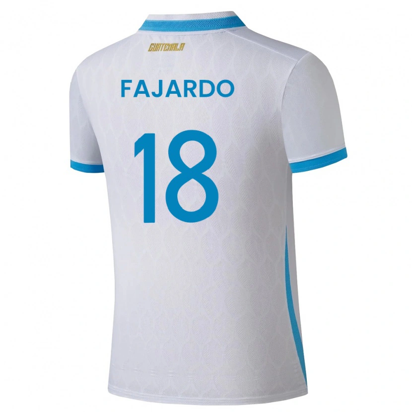 Danxen Barn Gwatemala William Fajardo #18 Vit Himmelblå Guld Hemmatröja Matchtröjor 26-28 Tröjor T-Tröja