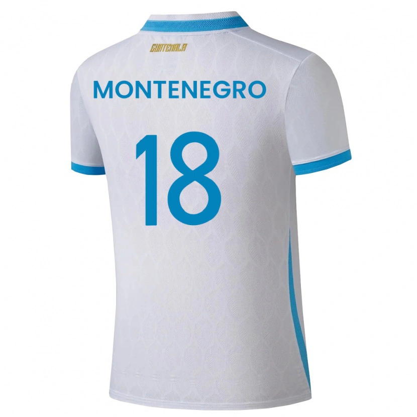 Danxen Barn Gwatemala Vivian Montenegro #18 Vit Himmelblå Guld Hemmatröja Matchtröjor 26-28 Tröjor T-Tröja