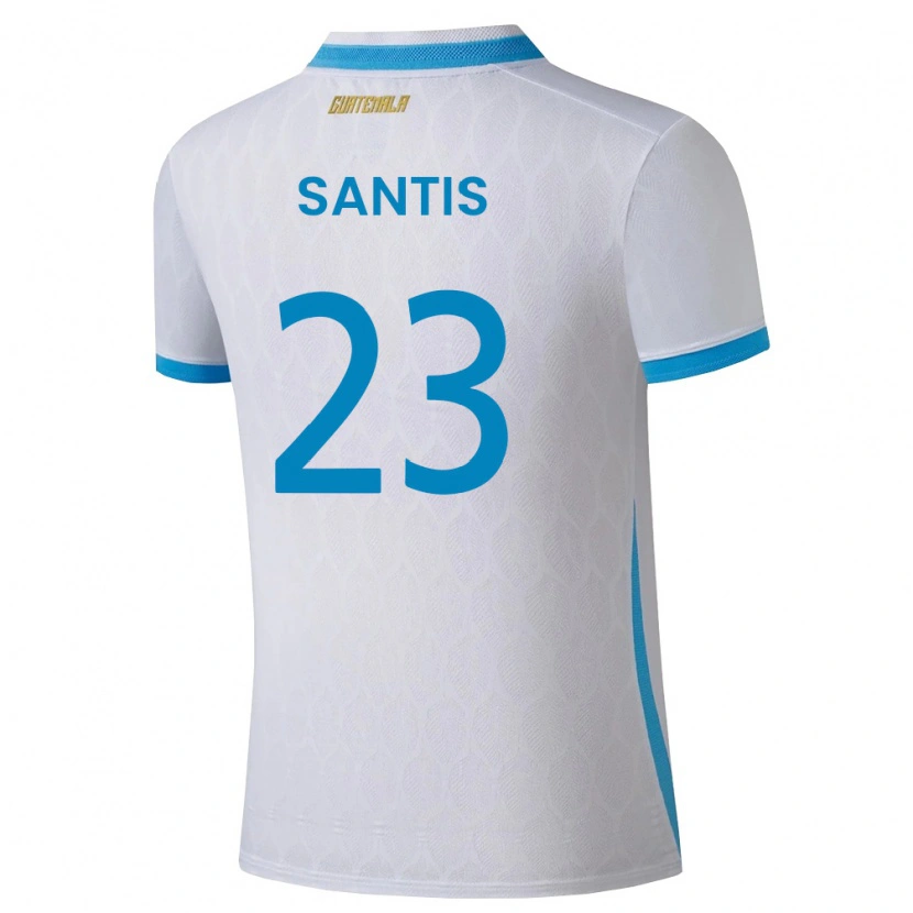 Danxen Barn Gwatemala Diego Santis #23 Vit Himmelblå Guld Hemmatröja Matchtröjor 26-28 Tröjor T-Tröja