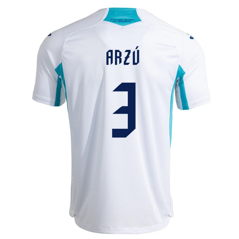 Danxen Barn Honduras Denzel Arzú #3 Vit Blå Himmelblå Hemmatröja Matchtröjor 26-28 Tröjor T-Tröja
