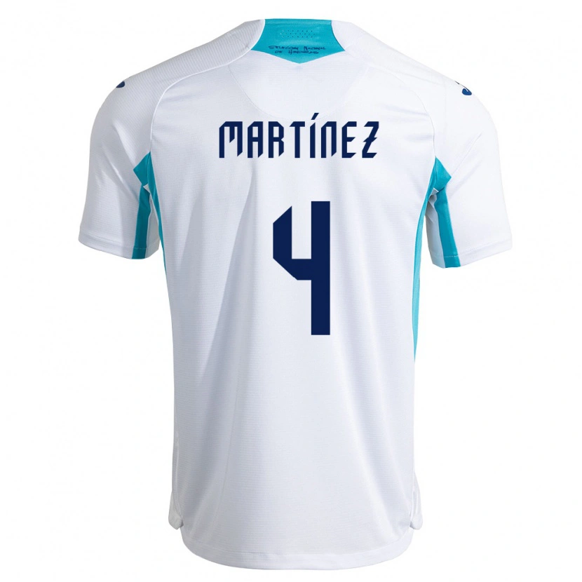 Danxen Barn Honduras Julián Martínez #4 Vit Blå Himmelblå Hemmatröja Matchtröjor 26-28 Tröjor T-Tröja