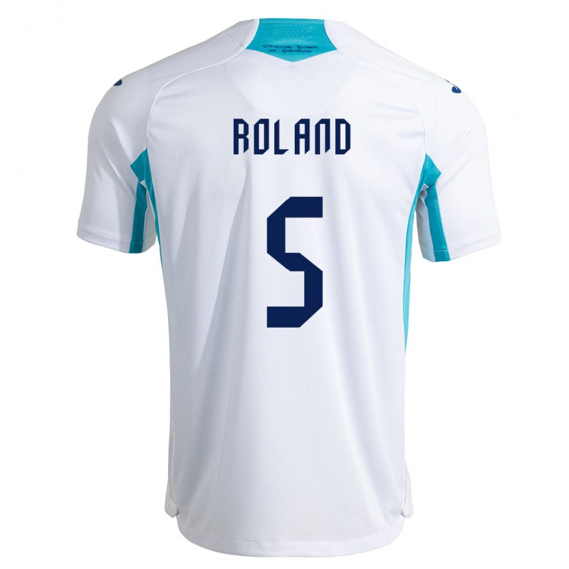 Danxen Barn Honduras Daniel Roland #5 Vit Blå Himmelblå Hemmatröja Matchtröjor 26-28 Tröjor T-Tröja