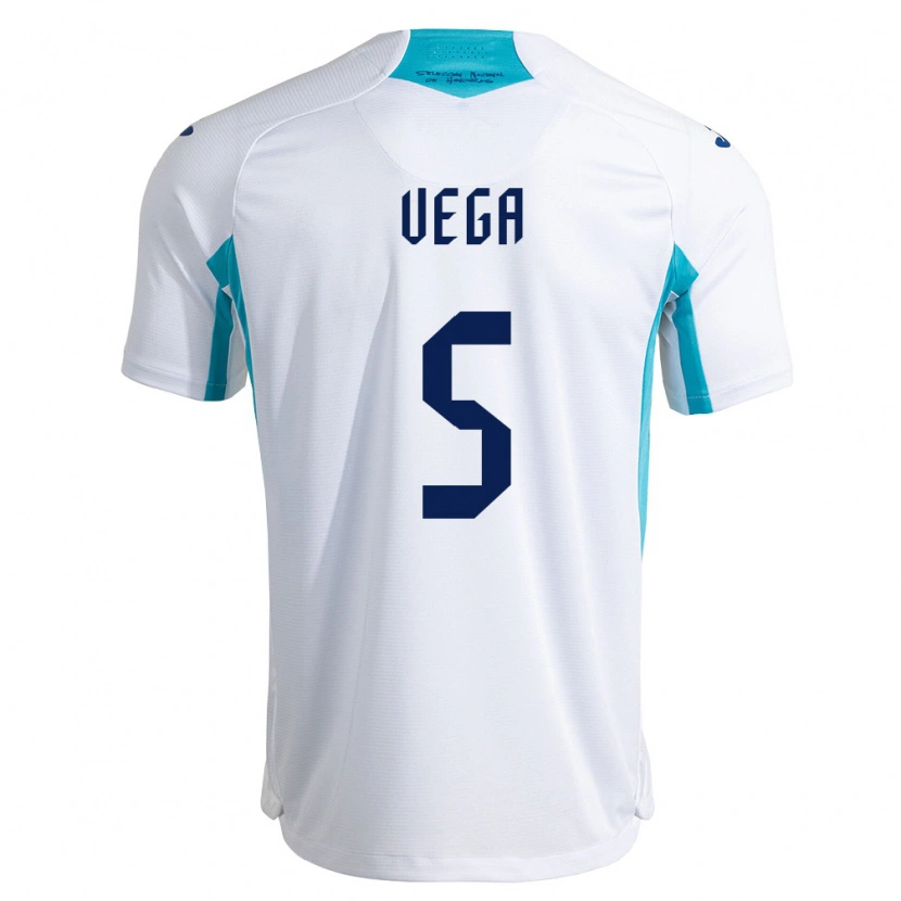 Danxen Barn Honduras Luis Vega #5 Vit Blå Himmelblå Hemmatröja Matchtröjor 26-28 Tröjor T-Tröja
