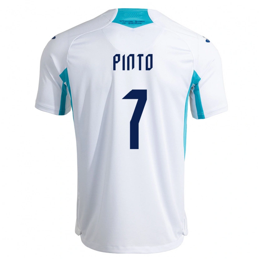 Danxen Barn Honduras José Pinto #7 Vit Blå Himmelblå Hemmatröja Matchtröjor 26-28 Tröjor T-Tröja