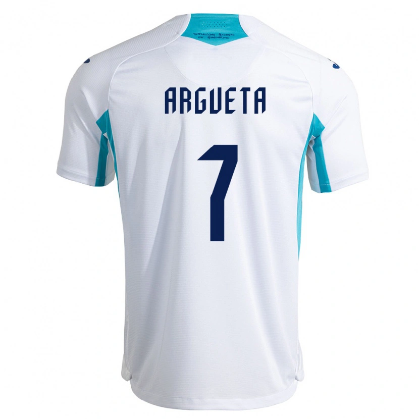 Danxen Barn Honduras Jonathan Argueta #7 Vit Blå Himmelblå Hemmatröja Matchtröjor 26-28 Tröjor T-Tröja