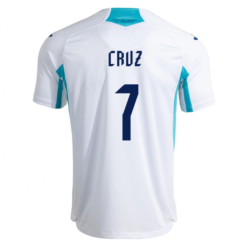 Danxen Barn Honduras Nixon Cruz #7 Vit Blå Himmelblå Hemmatröja Matchtröjor 26-28 Tröjor T-Tröja