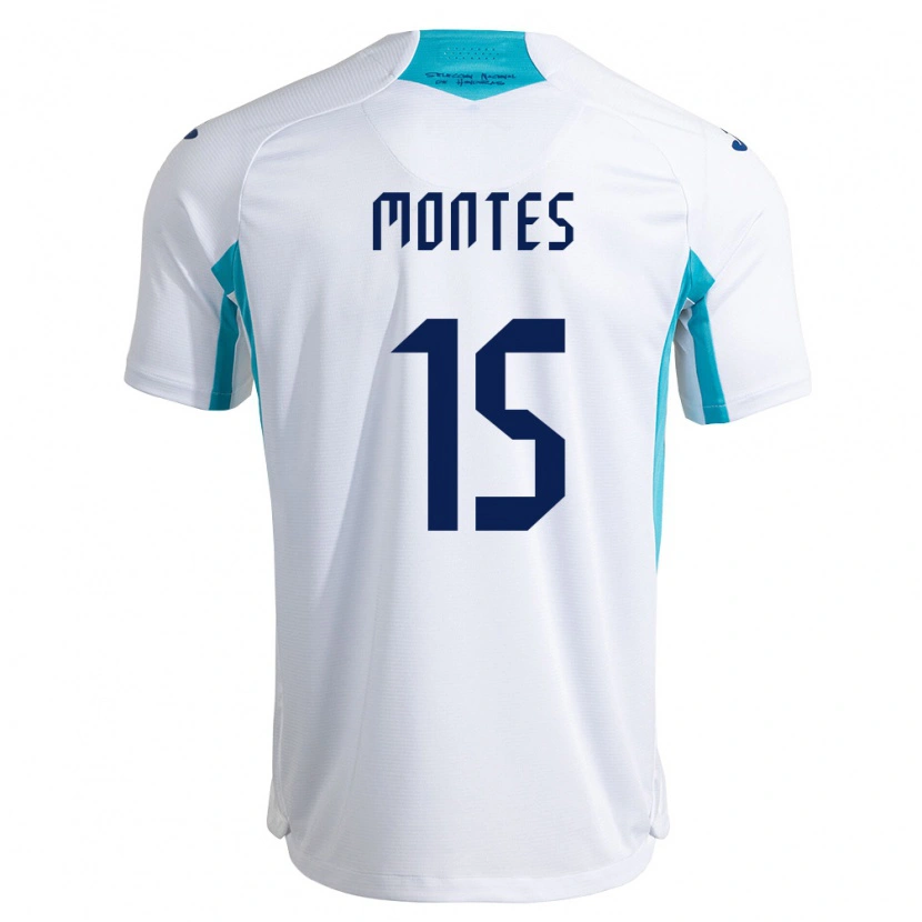 Danxen Barn Honduras Getsel Montes #15 Vit Blå Himmelblå Hemmatröja Matchtröjor 26-28 Tröjor T-Tröja