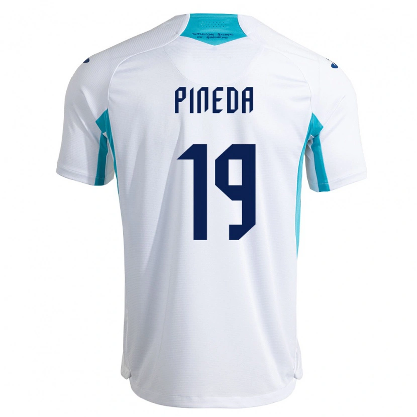 Danxen Barn Honduras Carlos Pineda #19 Vit Blå Himmelblå Hemmatröja Matchtröjor 26-28 Tröjor T-Tröja