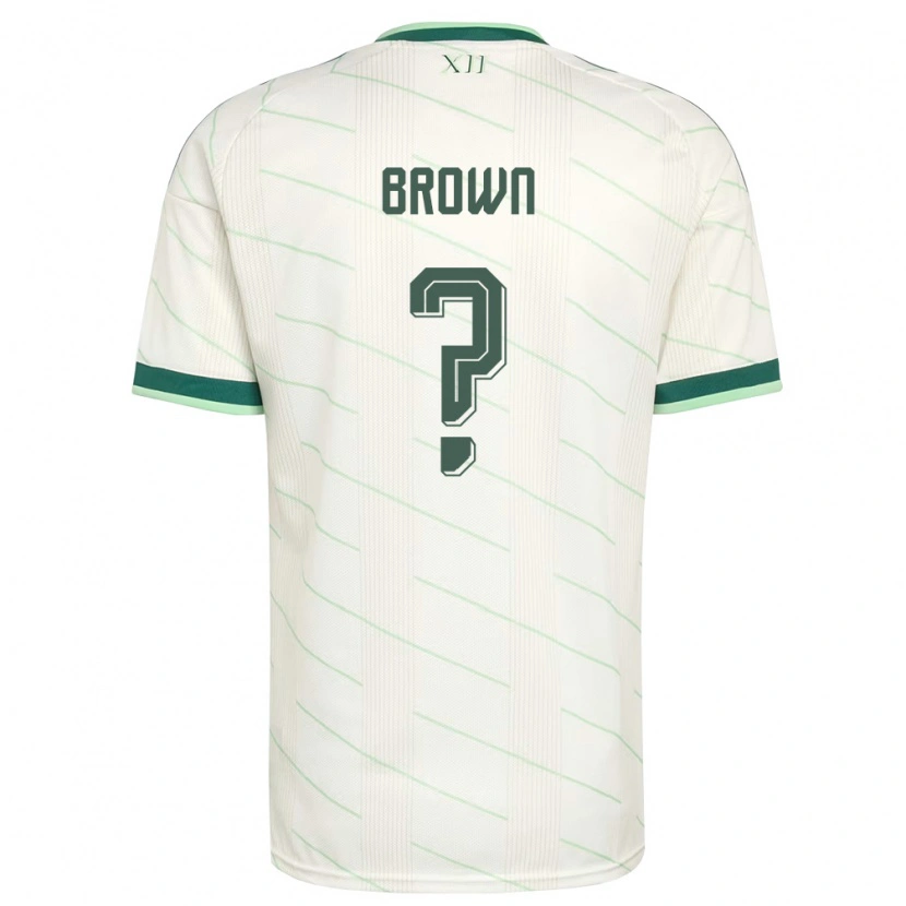 Danxen Barn Nordirland Sean Brown #0 Vit Grön Bortatröja Matchtröjor 26-28 Tröjor T-Tröja