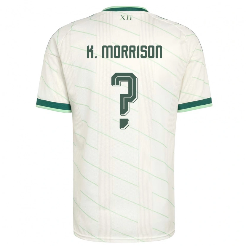 Danxen Barn Nordirland Kieran Morrison #0 Vit Grön Bortatröja Matchtröjor 26-28 Tröjor T-Tröja