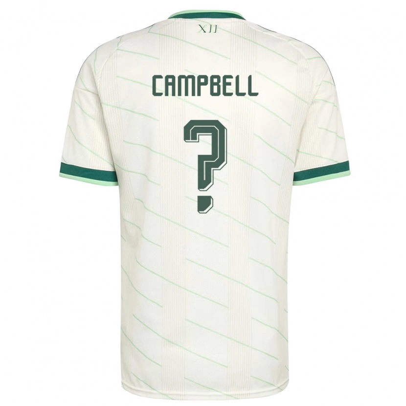 Danxen Barn Nordirland Charlie Campbell #0 Vit Grön Bortatröja Matchtröjor 26-28 Tröjor T-Tröja