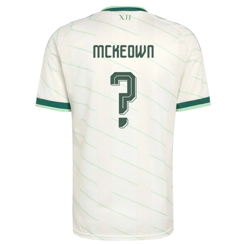 Danxen Barn Nordirland Preston Mckeown #0 Vit Grön Bortatröja Matchtröjor 26-28 Tröjor T-Tröja