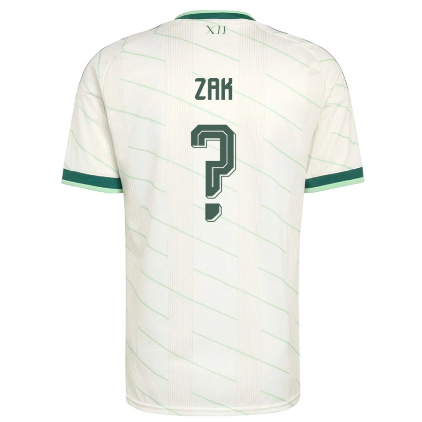 Danxen Barn Nordirland Zak Robinson #0 Vit Grön Bortatröja Matchtröjor 26-28 Tröjor T-Tröja