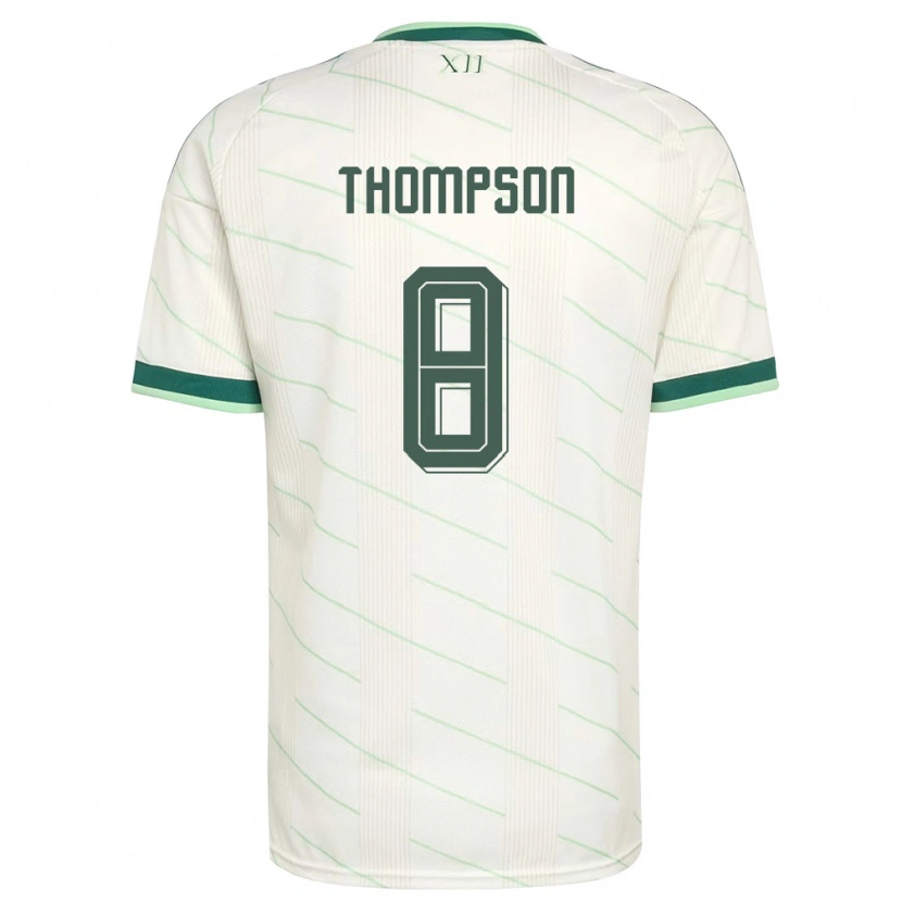 Danxen Barn Nordirland Joel Thompson #8 Vit Grön Bortatröja Matchtröjor 26-28 Tröjor T-Tröja
