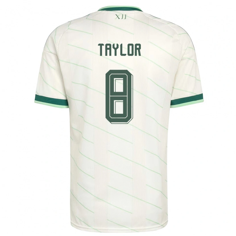 Danxen Barn Nordirland Dale Taylor #8 Vit Grön Bortatröja Matchtröjor 26-28 Tröjor T-Tröja
