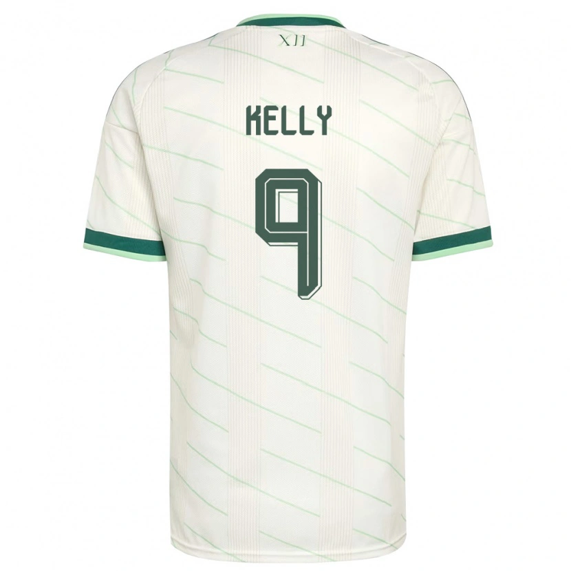 Danxen Barn Nordirland Patrick Kelly #9 Vit Grön Bortatröja Matchtröjor 26-28 Tröjor T-Tröja