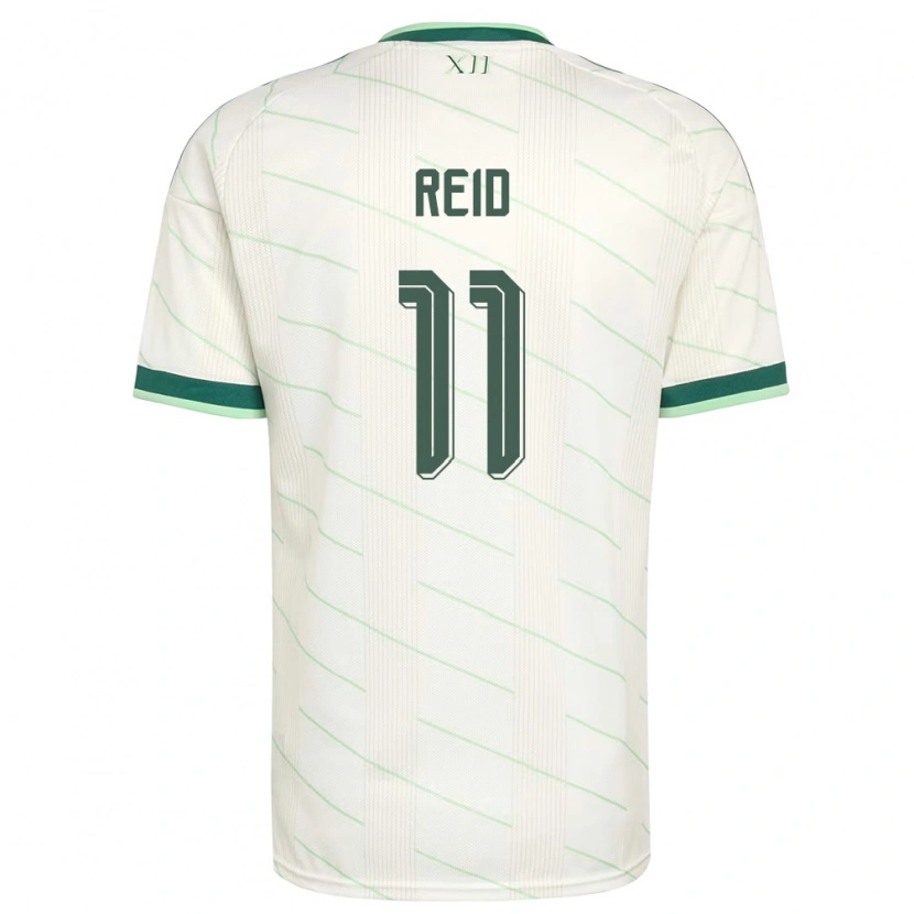Danxen Barn Nordirland Jamie Reid #11 Vit Grön Bortatröja Matchtröjor 26-28 Tröjor T-Tröja