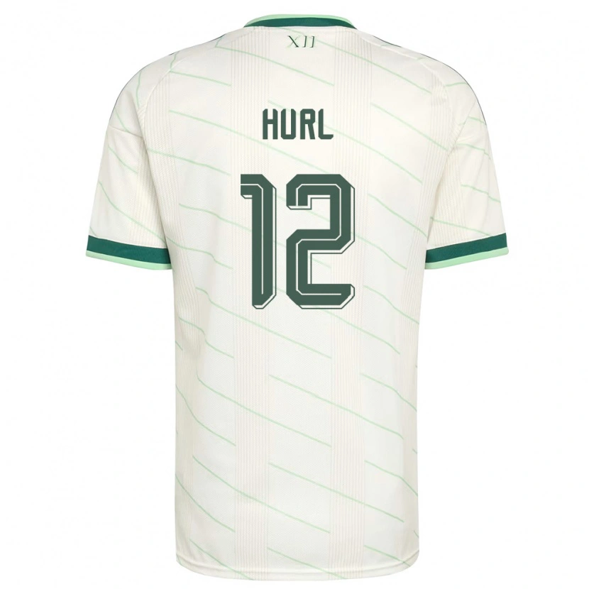 Danxen Barn Nordirland Francis Hurl #12 Vit Grön Bortatröja Matchtröjor 26-28 Tröjor T-Tröja