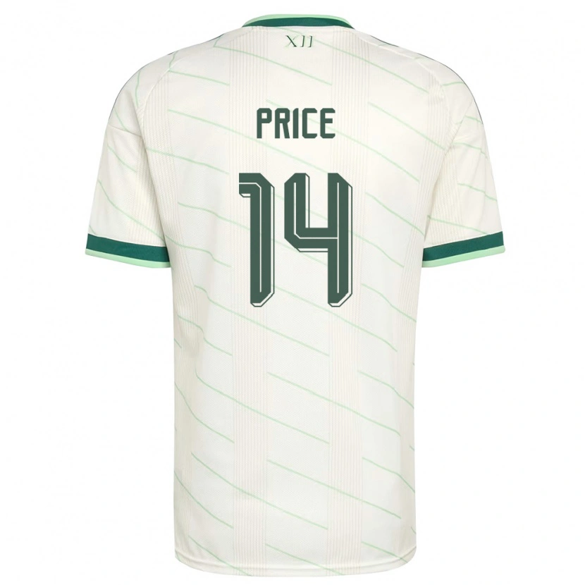 Danxen Barn Nordirland Isaac Price #14 Vit Grön Bortatröja Matchtröjor 26-28 Tröjor T-Tröja