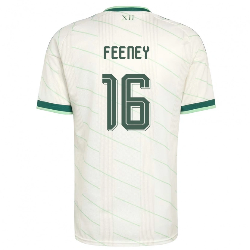 Danxen Barn Nordirland George Feeney #16 Vit Grön Bortatröja Matchtröjor 26-28 Tröjor T-Tröja